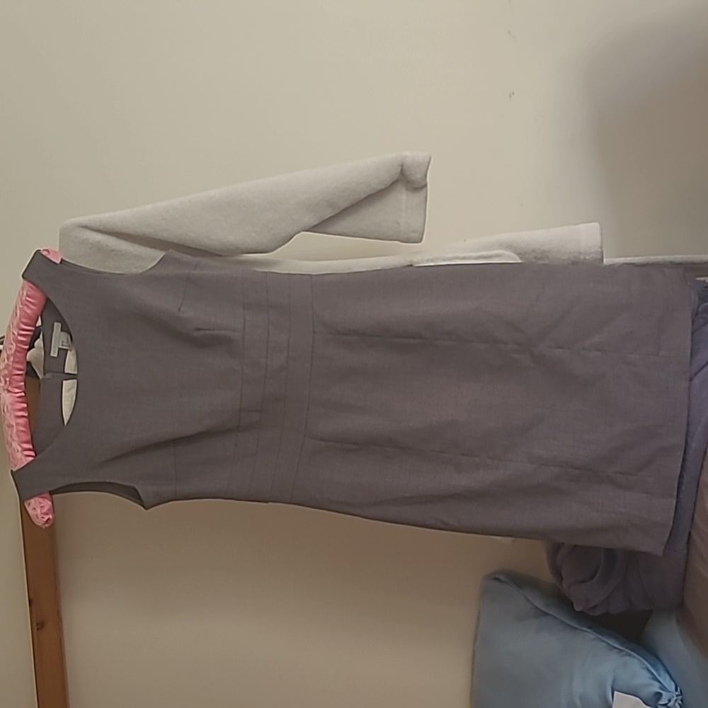 Grey fitted work dress
